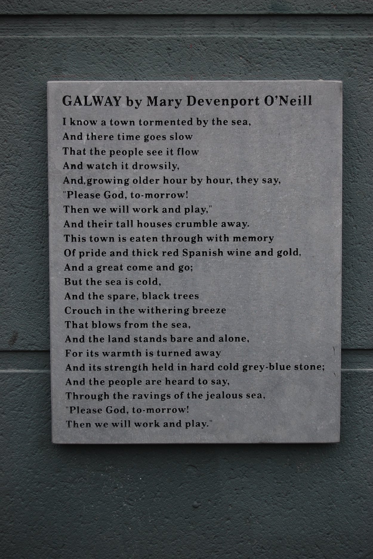 Galway Poetry Trail MDON