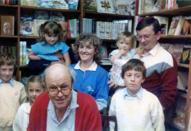 Roald Dahl at Kennys Bookshop 1980s