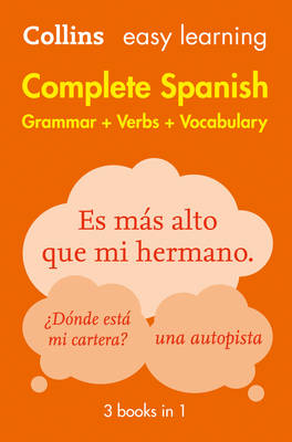 Collins Dictionaries - Easy Learning Spanish Complete Grammar, Verbs and Vocabulary (3 books in 1) - 9780008141738 - V9780008141738