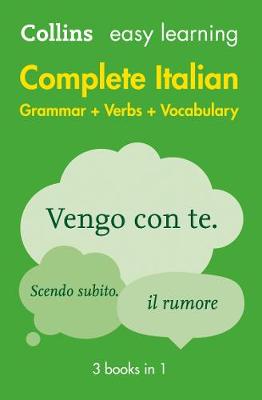 Collins Dictionaries - Easy Learning Italian Complete Grammar, Verbs and Vocabulary (3 books in 1) - 9780008141752 - V9780008141752