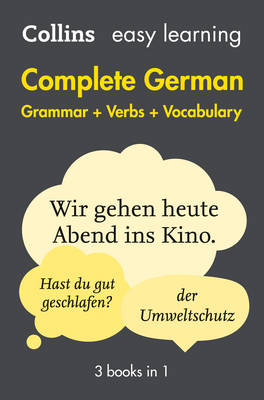 Collins Dictionaries - Easy Learning German Complete Grammar, Verbs and Vocabulary (3 books in 1) - 9780008141783 - V9780008141783