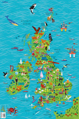 Collins Maps - Children's Wall Map of the United Kingdom and Ireland - 9780008212087 - V9780008212087