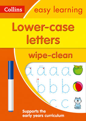 Collins Easy Learning - Lower Case Letters Age 3-5 Wipe Clean Activity Book (Collins Easy Learning Preschool) - 9780008212926 - V9780008212926