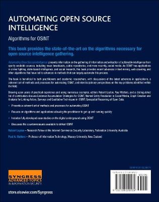Robert Layton - Automating Open Source Intelligence: Algorithms for OSINT - 9780128029169 - V9780128029169