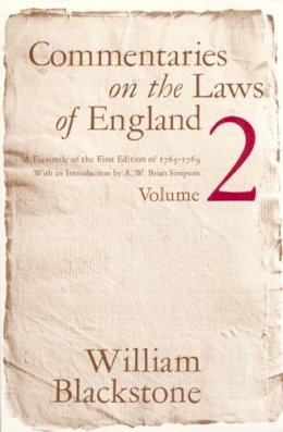 William Blackstone - Commentaries on the Laws of England - 9780226055411 - V9780226055411