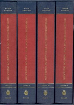 William Blackstone - Commentaries on the Laws of England - 9780226055473 - V9780226055473
