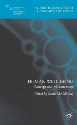 Mark Mcgillivray - Human Well-Being: Concept and Measurement - 9780230004986 - V9780230004986