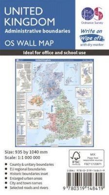 Ordnance Survey - United Kingdom Administrative Boundaries (OS Wall Map) - 9780319148419 - V9780319148419