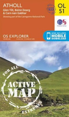 Ordnance Survey - Atholl, Glen Tilt, Beinn Dearg & Carn nan Gabhar (OS Explorer Map Active) - 9780319469699 - V9780319469699