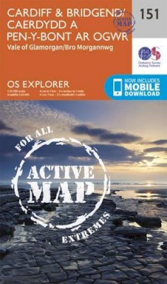 Ordnance Survey - Cardiff and Bridgend/Caerdydd a Phen-y-Bont Ar Ogwr (OS Explorer Active Map) - 9780319470237 - V9780319470237