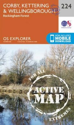 Ordnance Survey - Corby, Kettering and Wellingborough (OS Explorer Active Map) - 9780319470961 - V9780319470961