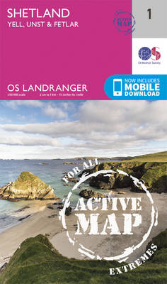 Ordnance Survey - Shetland - Yell, Unst and Fetlar (OS Landranger Active Map) - 9780319473245 - V9780319473245