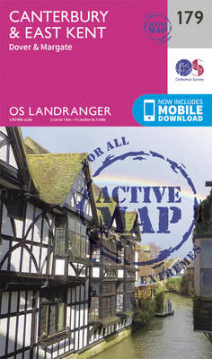 Ordnance Survey - Canterbury & East Kent, Dover & Margate (OS Landranger Active Map) - 9780319475027 - V9780319475027