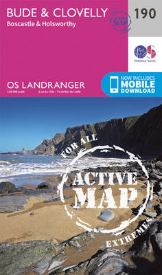 Ordnance Survey - Bude & Clovelly, Boscastle & Holsworthy (OS Landranger Active Map) - 9780319475133 - V9780319475133