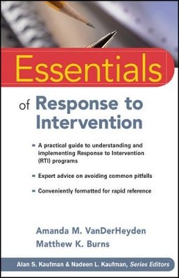 Amanda M. Vanderheyden - Essentials of Response to Intervention - 9780470566633 - V9780470566633