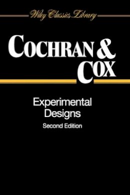 William G. Cochran - Experimental Designs - 9780471545675 - V9780471545675