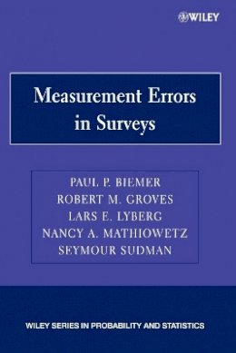 Biemer - Measurement Errors in Surveys - 9780471692805 - V9780471692805