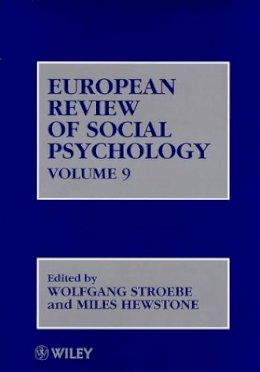 Stroebe - European Review of Social Psychology, Volume 9 - 9780471984269 - V9780471984269