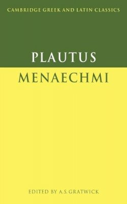 Plautus - Plautus: Menaechmi - 9780521349703 - V9780521349703