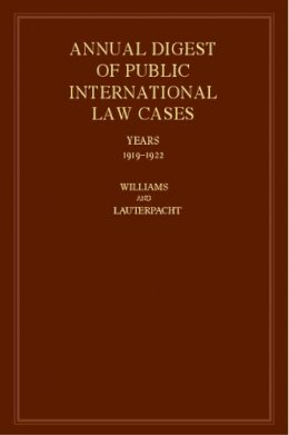 John Fischer Williams (Ed.) - International Law Reports - 9780521463461 - V9780521463461