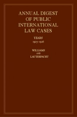 John Fischer Williams (Ed.) - International Law Reports - 9780521463485 - V9780521463485