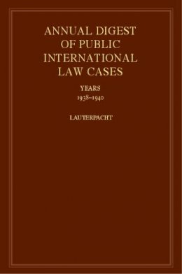 Edited By H. Lauterp - International Law Reports - 9780521463546 - V9780521463546