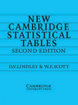 Dennis V. Lindley - New Cambridge Statistical Tables - 9780521484855 - V9780521484855