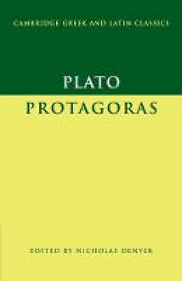 Plato - Cambridge Greek and Latin Classics: Plato: Protagoras - 9780521549691 - V9780521549691
