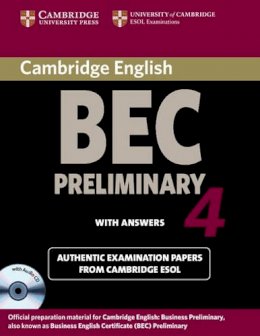 Cambridge Esol - Cambridge BEC 4 Preliminary Self-study Pack (Student´s Book with answers and Audio CD): Examination Papers from University of Cambridge ESOL Examinations - 9780521739252 - V9780521739252