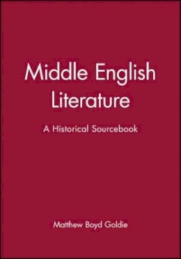 Goldie - Middle English Literature - 9780631231486 - V9780631231486