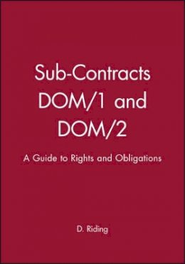 D. Riding - Sub-contracts DOM/1 and DOM/2 - 9780632041251 - V9780632041251