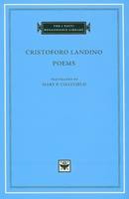 Cristoforo Landino - Poems - 9780674031487 - V9780674031487