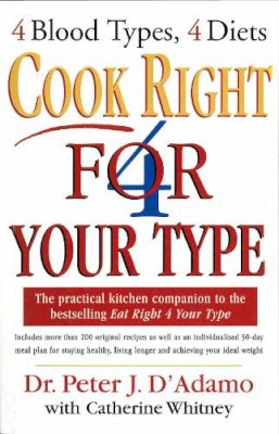 Peter D´adamo - Cook Right 4 Your Type - 9780712673211 - V9780712673211