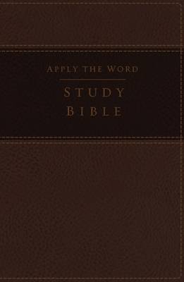 Thomas Nelson - NKJV, Apply the Word Study Bible, Large Print, Imitation Leather, Brown, Red Letter Edition: Live in His Steps - 9780718084073 - V9780718084073