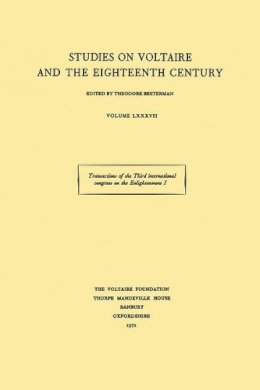 Besterman, Theodore, Et Al - Transactions of the Third International Congress on the Enlightenment: Nancy 1971 (ST) - 9780729401777 - V9780729401777