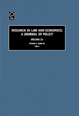 Richard O Zerbe - Research in Law and Economics: A Journal of Policy - 9780762313631 - V9780762313631