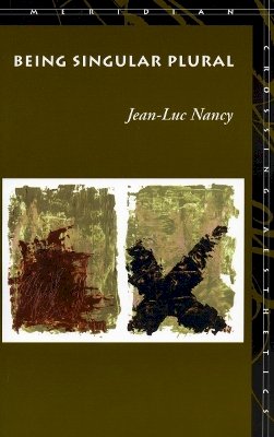 Jean-Luc Nancy - Being Singular Plural - 9780804739757 - V9780804739757