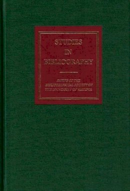 David L.vander Meulen (Ed.) - Studies in Bibliography: Vol21 (Studies in Bibliography: Papers of the Bibliographical Society of the University of Virginia) - 9780813922621 - KEX0237970