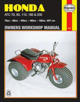 Haynes Publishing - Honda ATC70, 90, 110, 185 and 200 Owner's Workshop Manual - 9780856968556 - V9780856968556