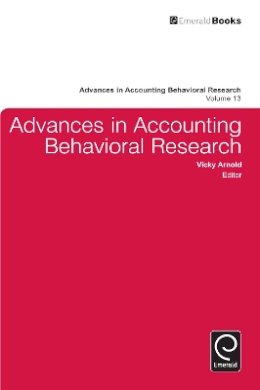 Vicky Arnold - Advances in Accounting in Behavioural Research - 9780857241375 - V9780857241375