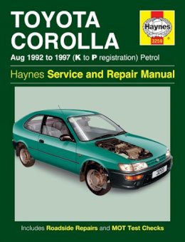 Haynes Publishing - Toyota Corolla Petrol (Aug 92 - 97) Haynes Repair Manual: 92-97 - 9780857335906 - V9780857335906