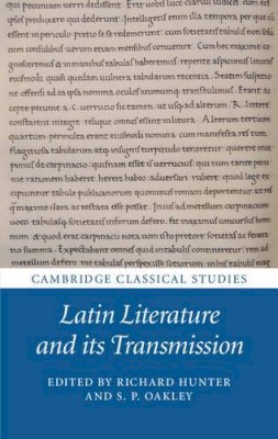 Richard Hunter - Latin Literature and its Transmission - 9781107116276 - V9781107116276