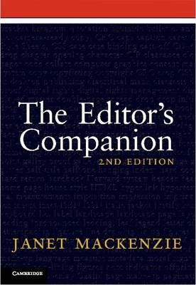Janet Mackenzie - The Editor´s Companion - 9781107402188 - V9781107402188