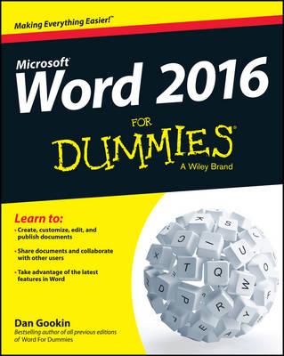 Dan Gookin - Word 2016 For Dummies - 9781119076896 - V9781119076896