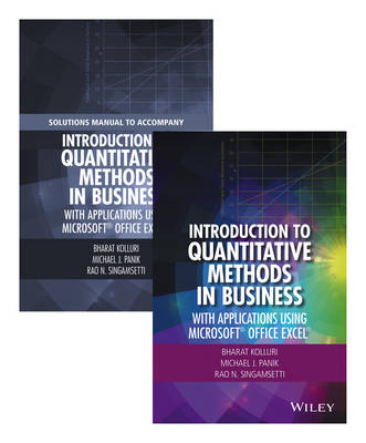 Bharat Kolluri - Introduction to Quantitative Methods in Business: With Applications Using Microsoft Office Excel Set - 9781119221074 - V9781119221074