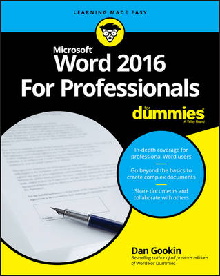 Dan Gookin - Word 2016 For Professionals For Dummies - 9781119286042 - V9781119286042