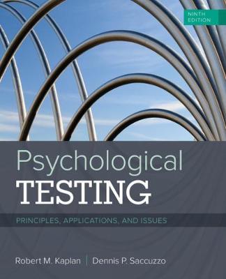 Robert M. Kaplan - Psychological Testing: Principles, Applications, and Issues - 9781337098137 - V9781337098137