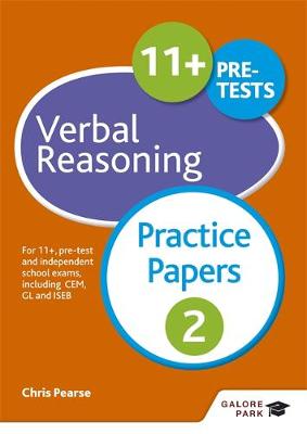 Chris Pearse - 11+ Verbal Reasoning Practice Papers 2: For 11+, pre-test and independent school exams including CEM, GL and ISEB - 9781471869068 - V9781471869068