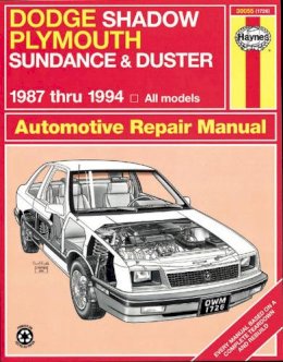 Haynes Publishing - Dodge Shadow/Plymouth Sundance and Duster Automotive Repair Manual - 9781563921858 - V9781563921858