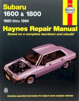 Haynes Publishing - Subaru 1600 and 1800 (1980-94) Automotive Repair Manual - 9781563922039 - V9781563922039
